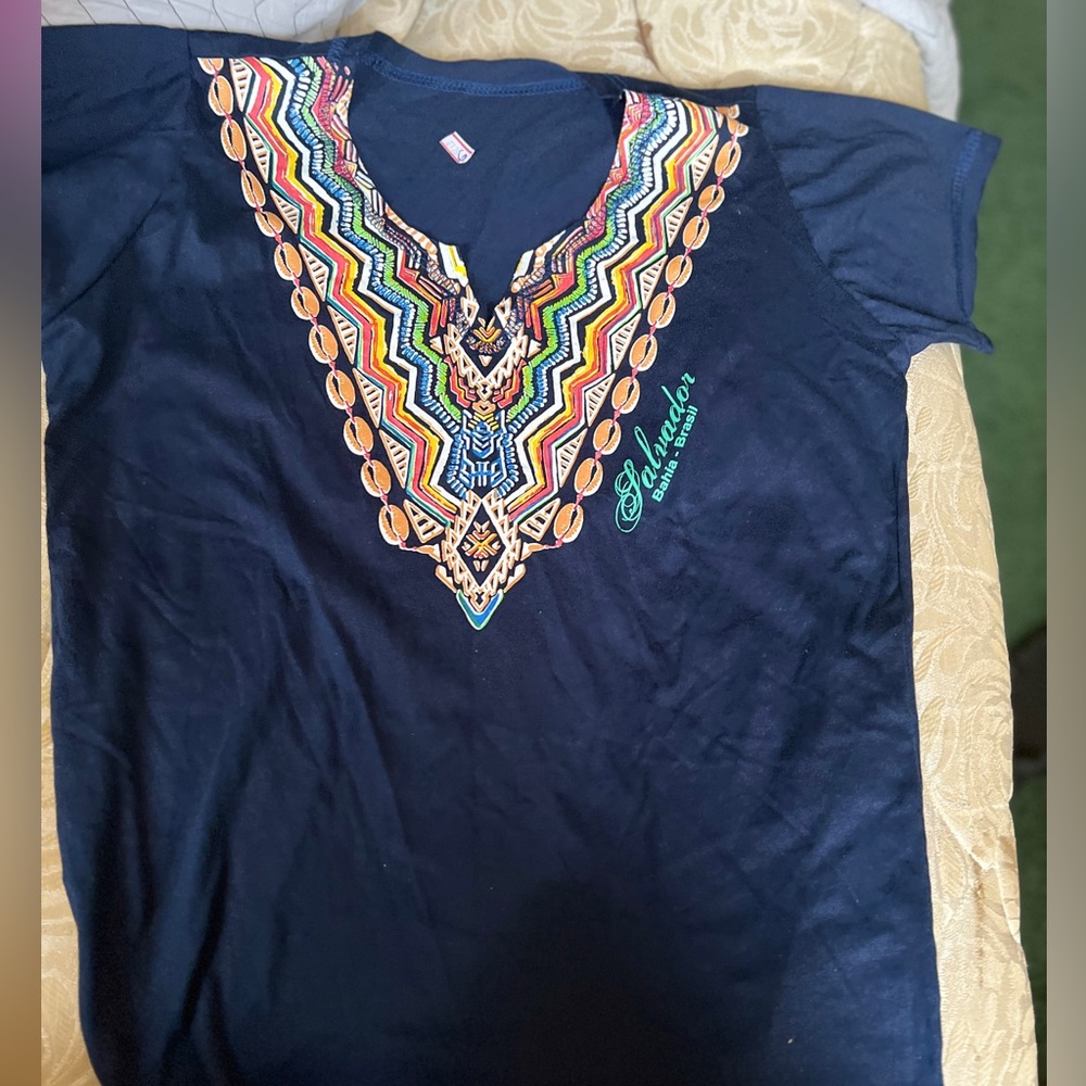 Lightweight Cotton V neck top from Brazil Womens